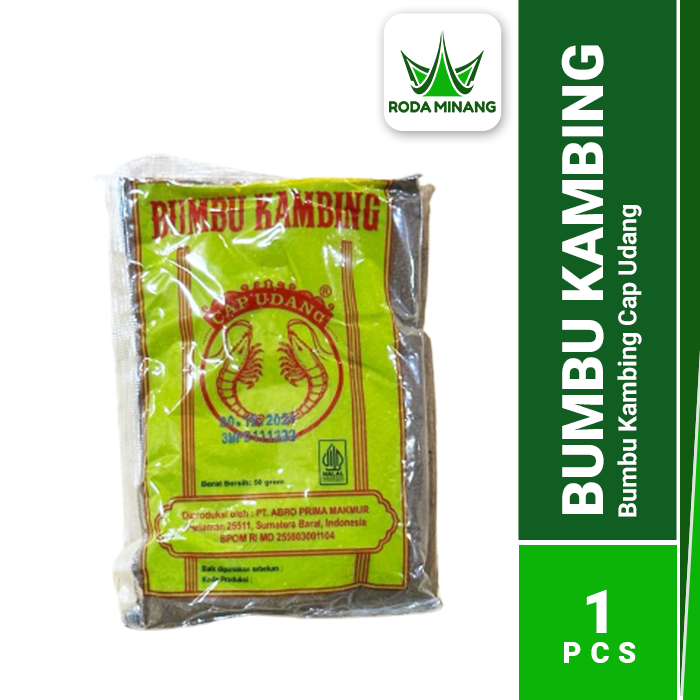 Bumbu Kambing Cap Udang Rempah Kering Bubuk Pemasak Daging Sapi Kambing Rendang Gulai 50 Gram