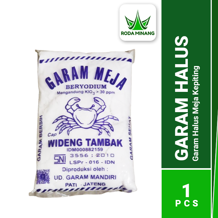 Garam Halus Meja Kepiting Wideng Tambak Dapur Table Salt Medja Beryodium