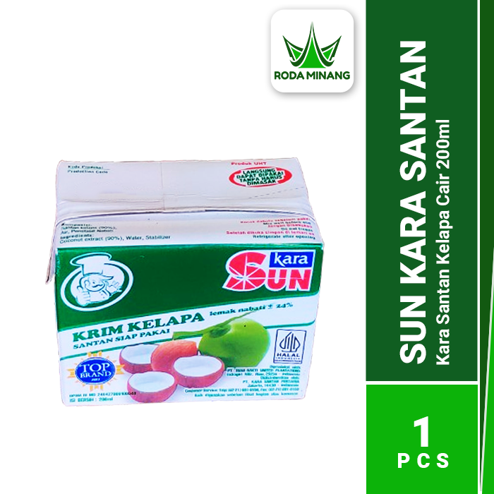 Sun Kara 200 ml Santan Kelapa Krim Cair UHT Santen Instant Kotak Coconut Cream 200ml