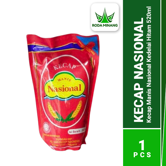 Kecap Manis Nasional 520ml Kedelai Hitam Asli Kemasan Sweet Soy Sauce Refill Pouch