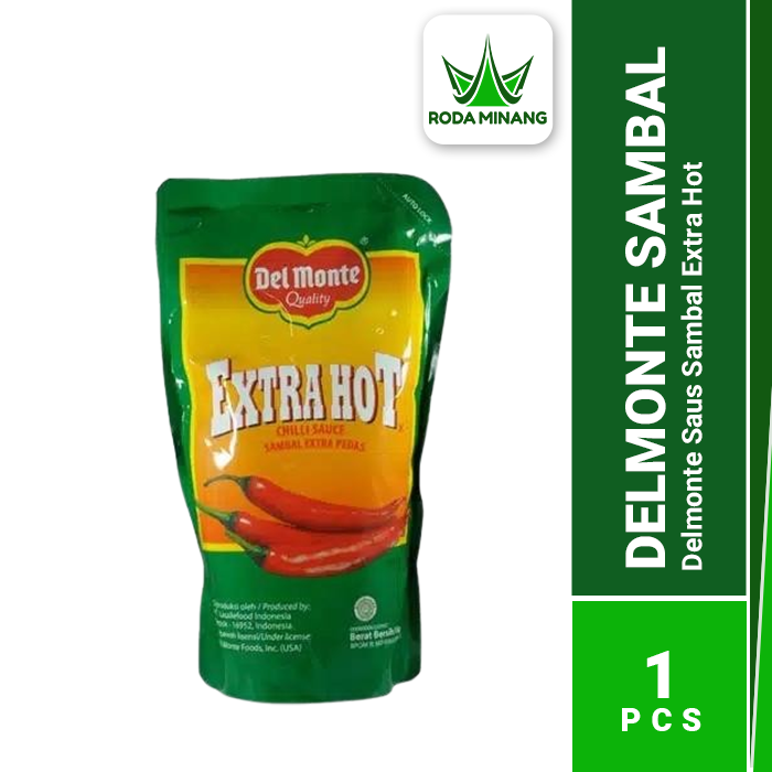 Delmonte Sambal Extra Pedas Saos Cabe Chili Sauce Extra Hot Refill Pouch Sause - 1 Kg