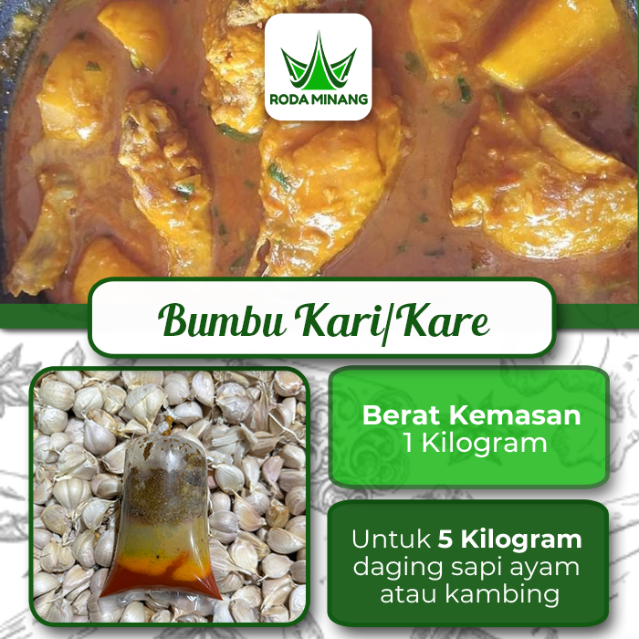 Bumbu Kari Kare Daging Ayam Sapi Kambing Bumbu Giling Basah Campur Halus Jadi Masak instant