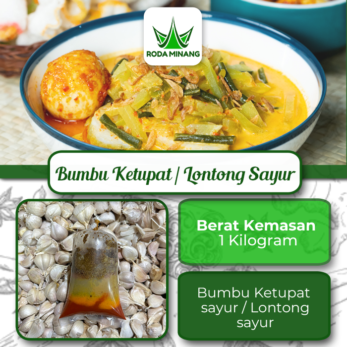 Bumbu Ketupat Sayur Lontong Padang Bumbu Giling Basah Campur Halus Jadi Masak instant