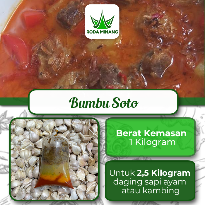 Bumbu Soto Daging Ayam Sapi Kambing Giling Basah Halus Bumbu Jadi Masak instant