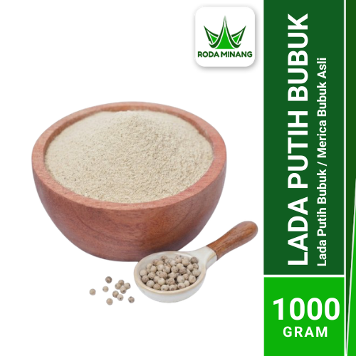Lada Putih ASLI Bubuk Merica Halus Giling Kering White Pepper Tanpa Campuran Masak Super Premium